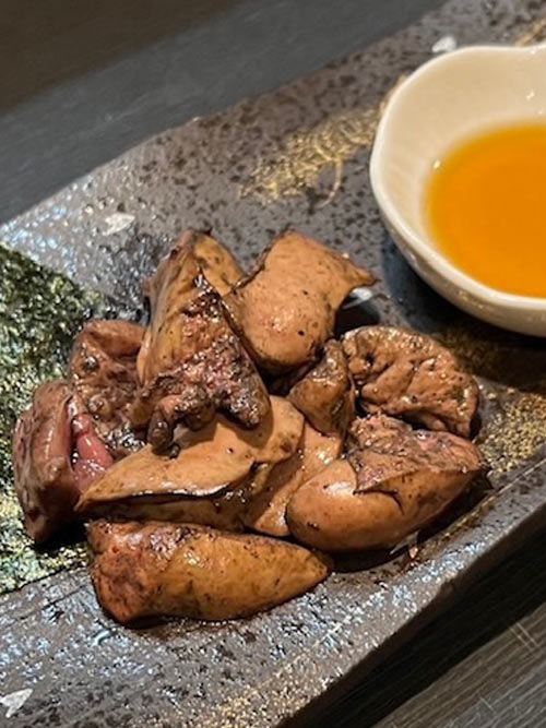炭火レア焼きレバー炙り
